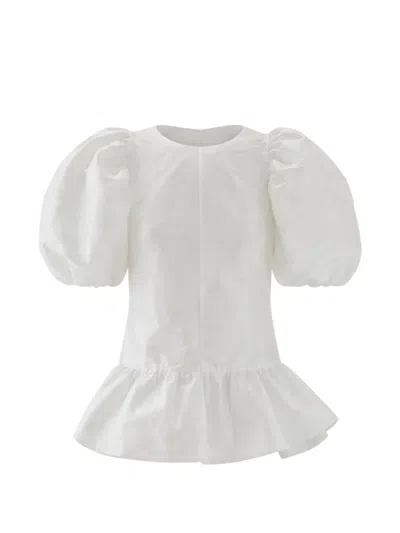Rejina Pyo Alara Puff-sleeve Ruffled Blouse In White