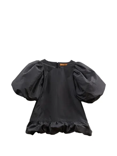 Rejina Pyo Alara Ruffled Puff-sleeve Blouse In Black