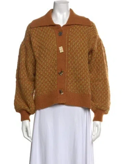 Pre-owned Rejina Pyo Alpaca Patterned Sweater W/ Tags In Brown