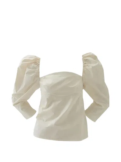 Rejina Pyo Anita Gathered Blouse In White