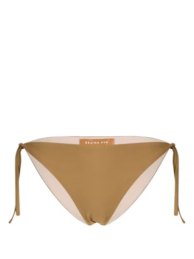 Rejina Pyo Arja Side-tie Bikini Bottoms In Brown