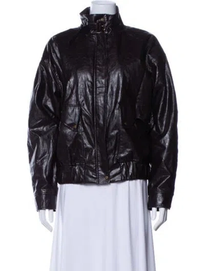 Pre-owned Rejina Pyo Biker Jacket In Brown