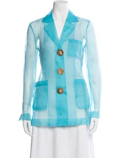 Pre-owned Rejina Pyo Blazer In Blue