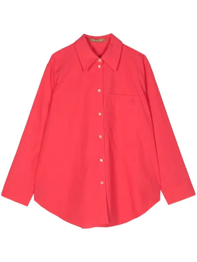 Rejina Pyo Caprice Organic Cotton Button-up Shirt In 粉色