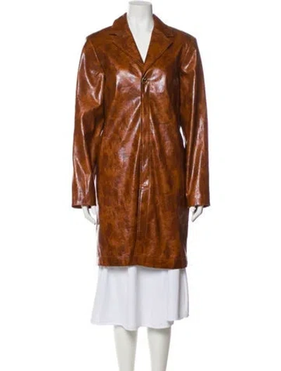 Pre-owned Rejina Pyo Coat In Brown