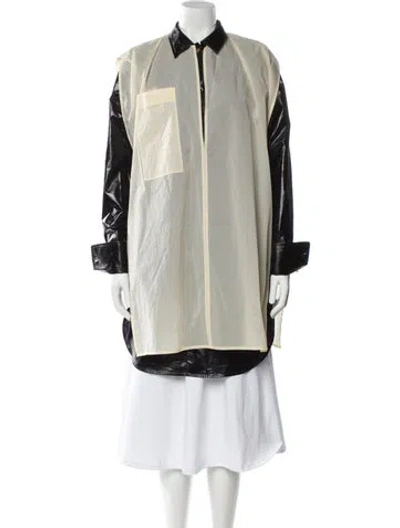 Pre-owned Rejina Pyo Colorblock Pattern Bomber Jacket In Black