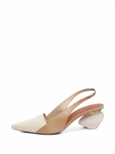 Pre-owned Rejina Pyo Connie Slingback Pumps In Neutrals