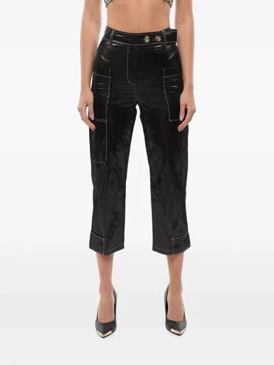 Rejina Pyo Contrast-stitch Trousers In Black