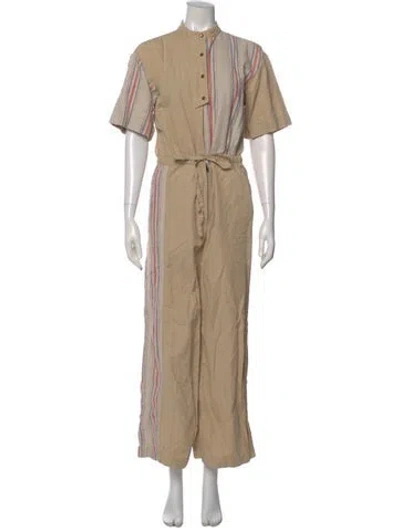 Pre-owned Rejina Pyo Crew Neck Jumpsuit In Neutral