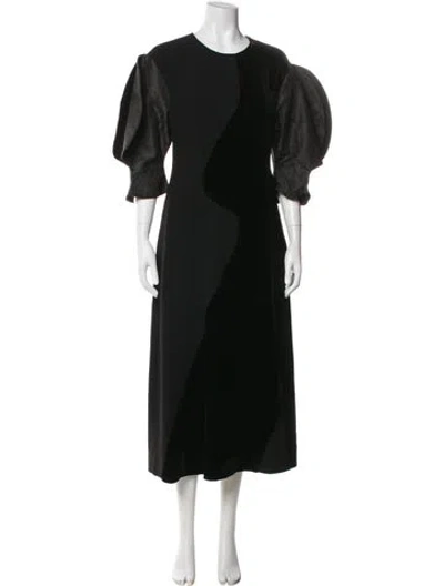 Pre-owned Rejina Pyo Crew Neck Long Dress W/ Tags In Black