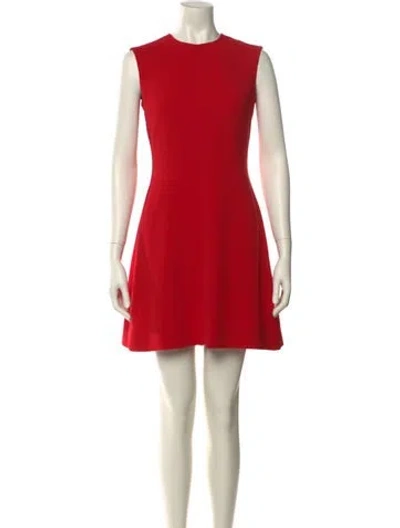 Pre-owned Rejina Pyo Crew Neck Mini Dress In Red