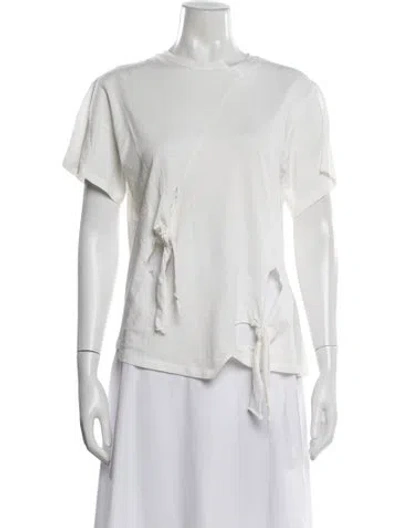 Pre-owned Rejina Pyo Crew Neck Short Sleeve Top In White
