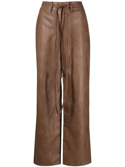 Rejina Pyo Cyrus Straight-leg-hose In Brown