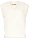 Rejina Pyo Dan Ribbed-knit Wool Top In White