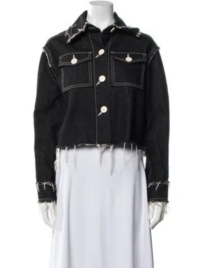 Pre-owned Rejina Pyo Denim Jacket In Black