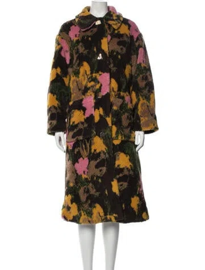 Pre-owned Rejina Pyo Floral Print Coat In Yellow