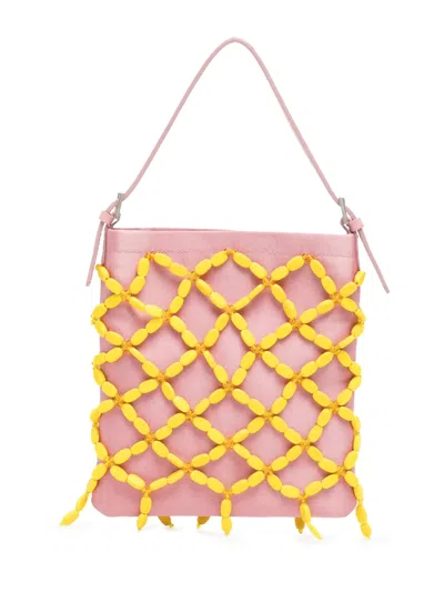 Rejina Pyo Frida Beaded Silk Bag In Pink