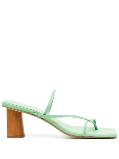 Rejina Pyo Harley Square-toe 65mm Sandals In Green
