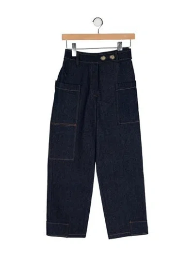 Pre-owned Rejina Pyo High-rise Straight Leg Jeans In Blue