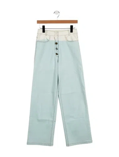 Pre-owned Rejina Pyo High-rise Wide Leg Jeans In Blue