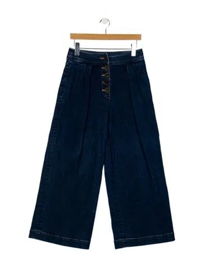 Pre-owned Rejina Pyo High-rise Wide Leg Jeans In Blue