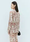 Rejina Pyo Kora Printed Silk-blend Shirt In Brown