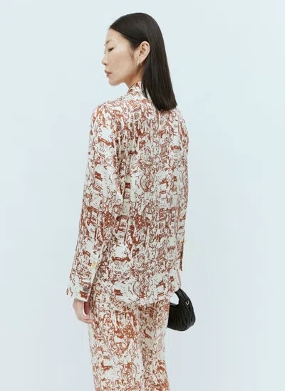 Rejina Pyo Kora Printed Silk-blend Shirt In Multi