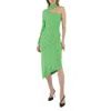 REJINA PYO REJINA PYO LADIES GREEN KIKI LACE ASYMMETRIC MIDI DRESS