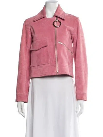 Pre-owned Rejina Pyo Leather Jacket In Pink