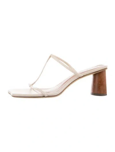 Pre-owned Rejina Pyo Leather Sandals In Neutral