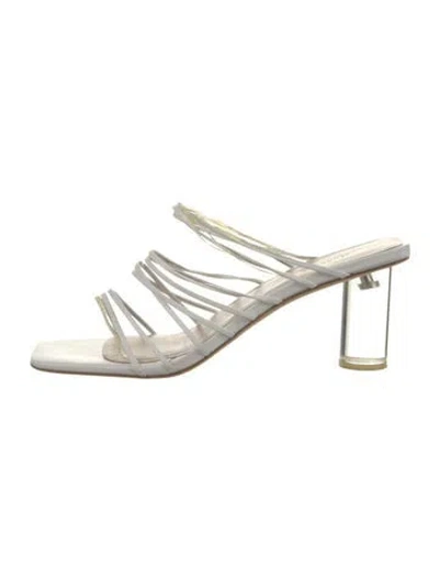 Pre-owned Rejina Pyo Leather Sandals In White