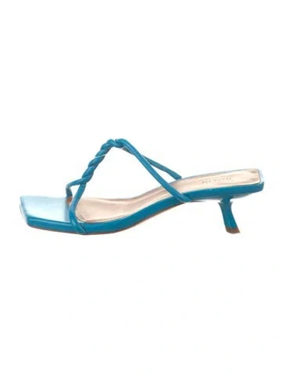 Pre-owned Rejina Pyo Leather Slides In Blue