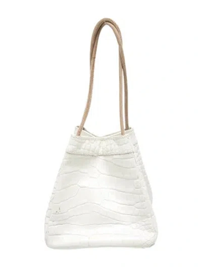 Pre-owned Rejina Pyo Leather Top Handle Bag In White