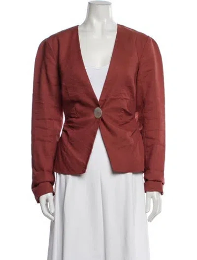 Pre-owned Rejina Pyo Linen Evening Jacket In Orange