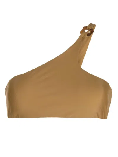 Rejina Pyo Louis Reversible Bikini Top In Brown