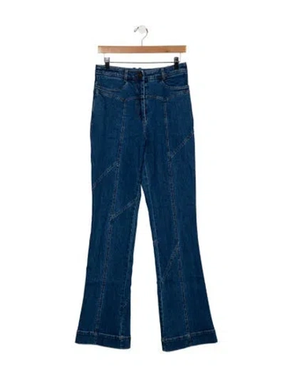 Pre-owned Rejina Pyo Low-rise Wide Leg Jeans In Blue