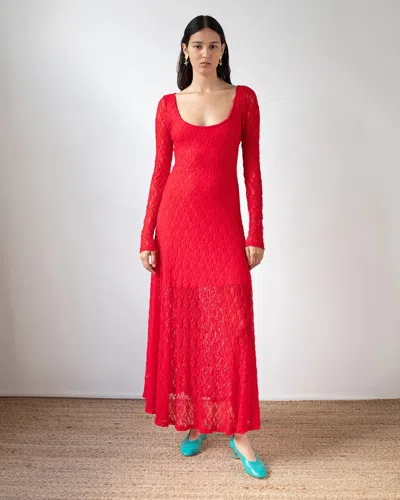 Rejina Pyo Mila Dress In Lace Red