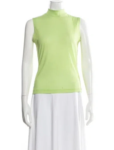 Pre-owned Rejina Pyo Mock Neck Sleeveless Top In Blue