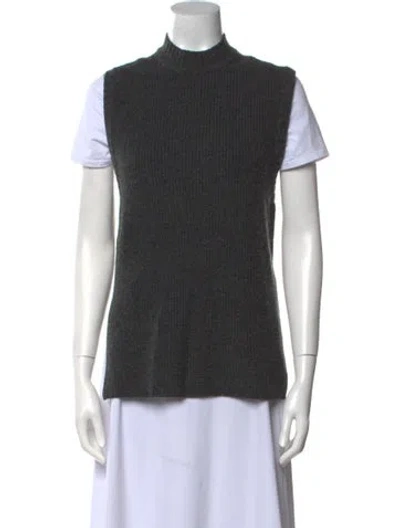 Pre-owned Rejina Pyo Mock Neck Sweater In Gray