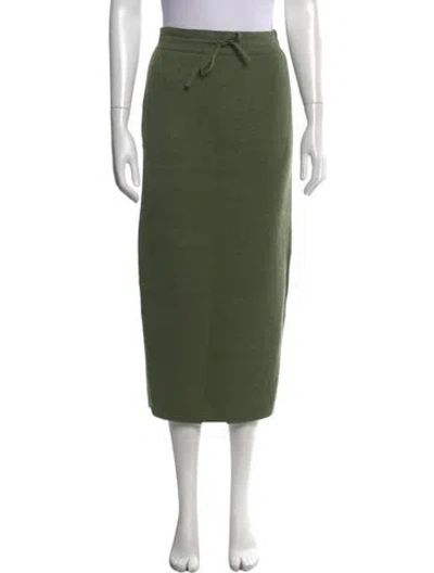 Pre-owned Rejina Pyo Mohair Midi Length Skirt In Green