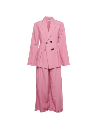 Pre-owned Rejina Pyo Peak-lapel Suit In Pink