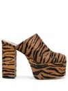 Rejina Pyo Polly Animal-print Platform Mules In Brown