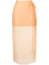 Rejina Pyo Reya Layered Midi Skirt In Orange