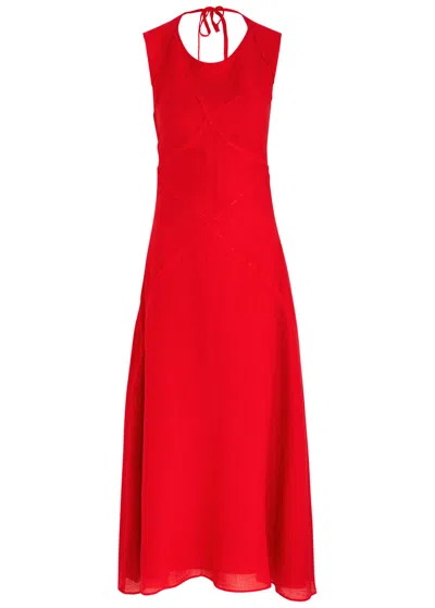 Rejina Pyo Sadie Open-back Midi Dress In Red