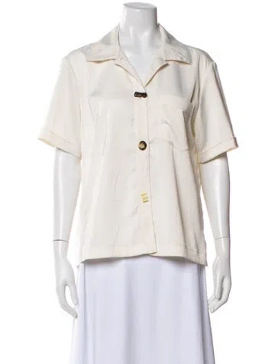 Pre-owned Rejina Pyo Short Sleeve Top In Neutral