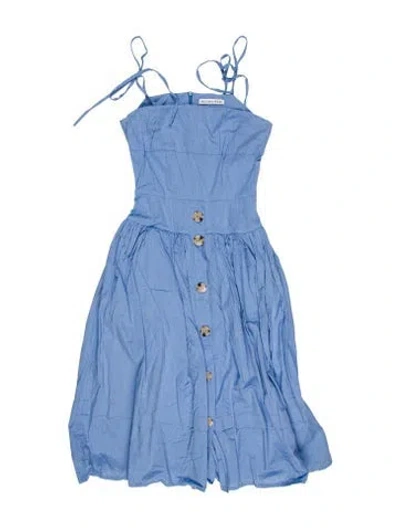 Pre-owned Rejina Pyo Square Neckline Knee-length Dress In Blue