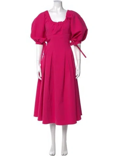 Pre-owned Rejina Pyo Square Neckline Long Dress In Pink