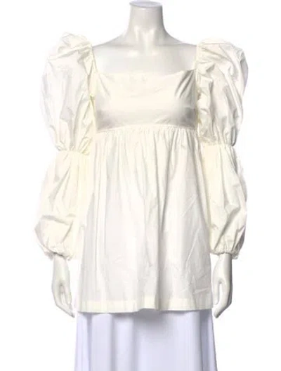 Pre-owned Rejina Pyo Square Neckline Mini Dress In White
