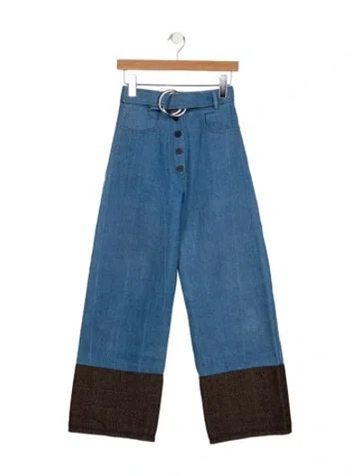 Pre-owned Rejina Pyo Wide Leg Pants In Blue