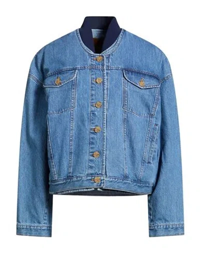 Rejina Pyo Woman Denim Outerwear Blue Size L Cotton